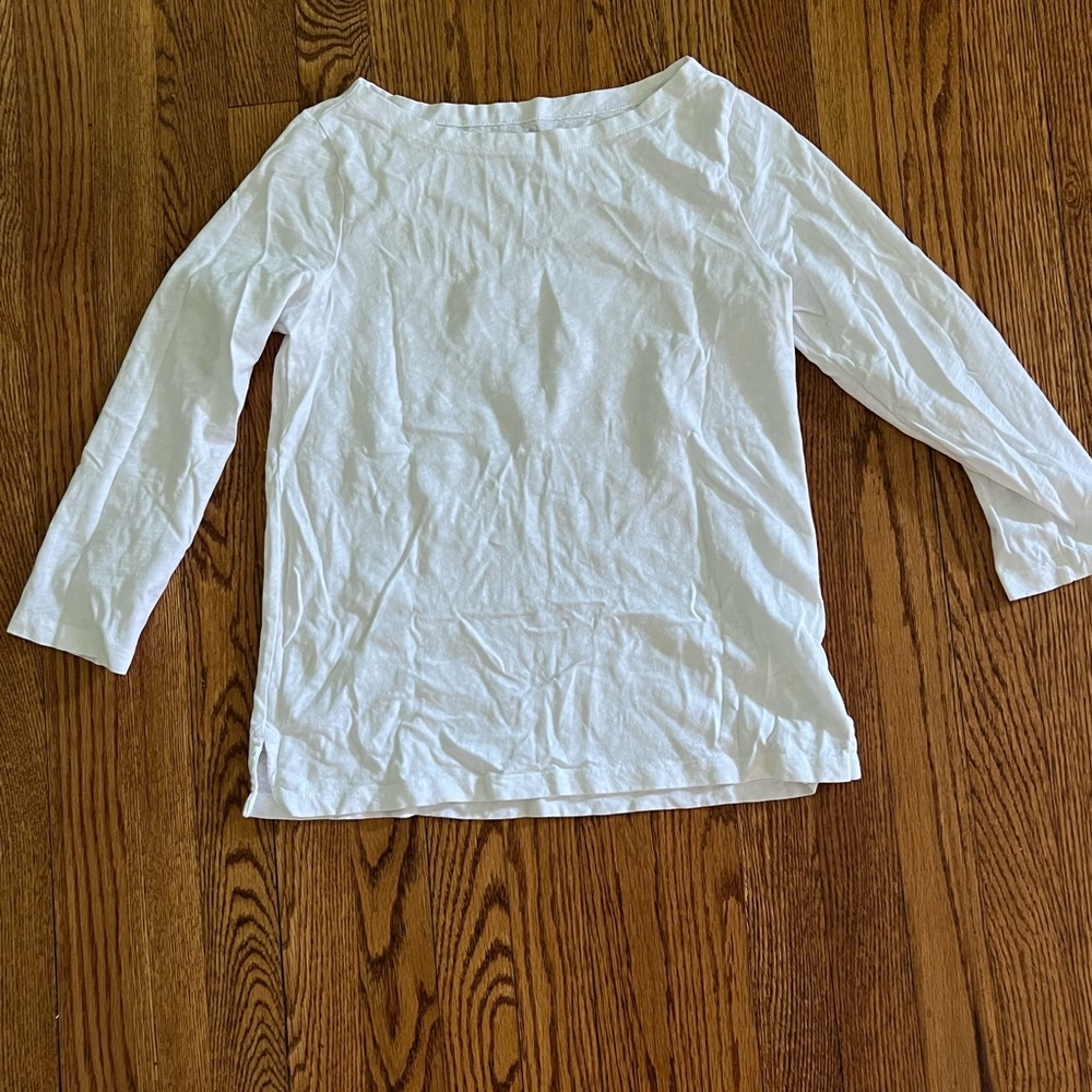 JCrew boatneck 3/4 sleeve slub knit tee. NWOT